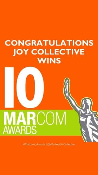 Celebration is in order!! Congratulations to our remarkable #TeamJOY for winning TEN (10) @MarCom_Award in collaboration with our amazing client partners @Dove/ #Unilever, @DoveMenCare, @NBAonESPN, and @AdCouncil!

With over 6,000 global entries, #JOYCollective was recognized for our culturally relevant and highly innovative purpose-driven work by the Association of Marketing and Communications Professionals. 

HUGE thank you goes out to our phenomenal client partners for entrusting us to deliver work that truly matters and makes a difference in the world. And thank you to our staff for consistently elevating the meaning and understanding of JOY! 🧡

#WeAreJOY #MarketingAgency #MarCom_Awards #BlackOwned #WomanOwned #Marketing